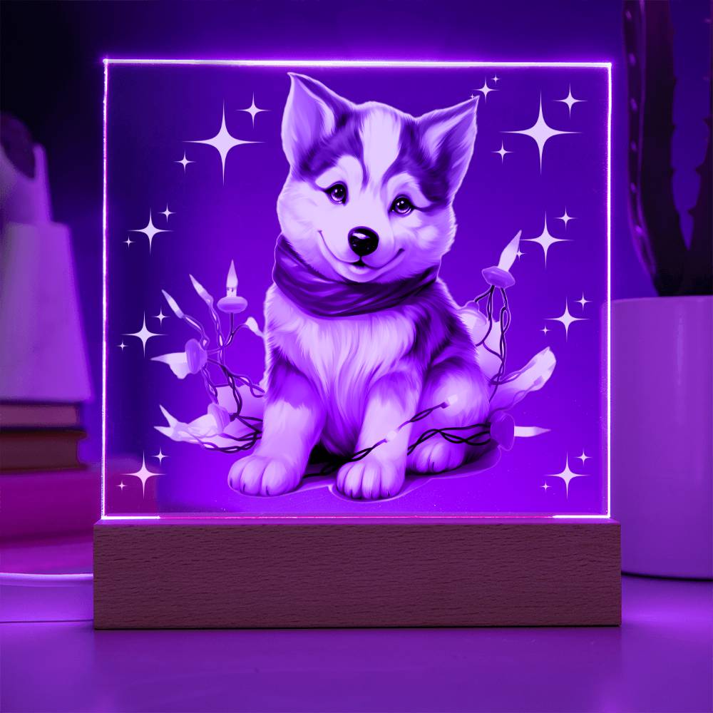 Christmas Night Light, Husky Gift, Christmas Decor Indoor