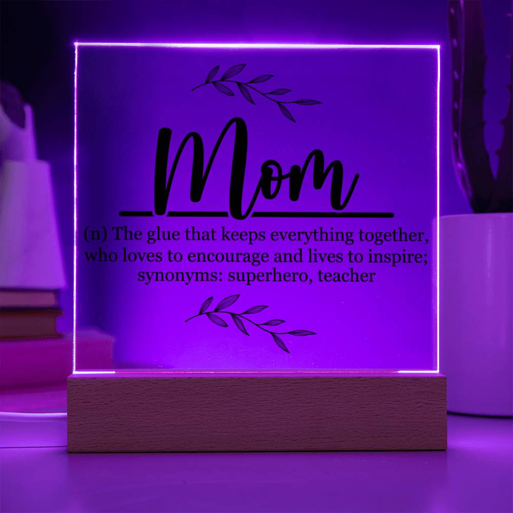 Mom Acrylic Plaque | Mom Definition | Mothers Day Gift