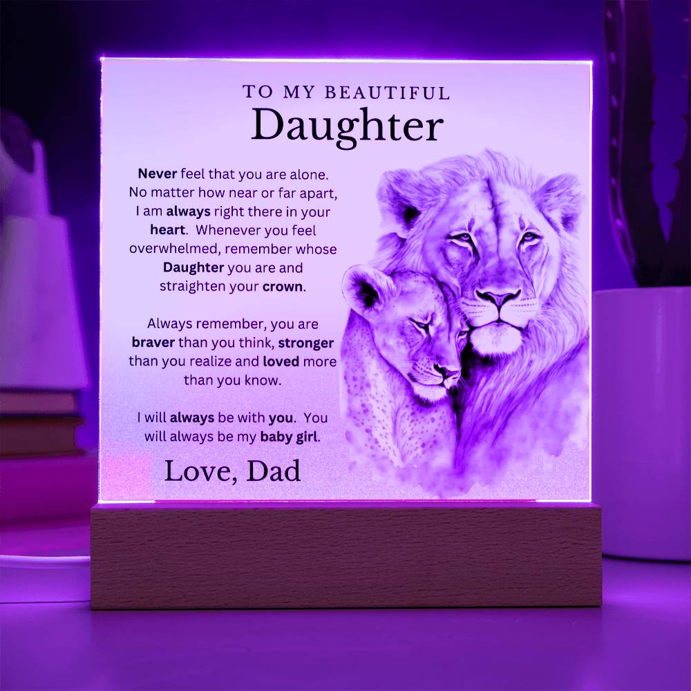 To My Beautiful Daughter - LED Acrylic Nightlight