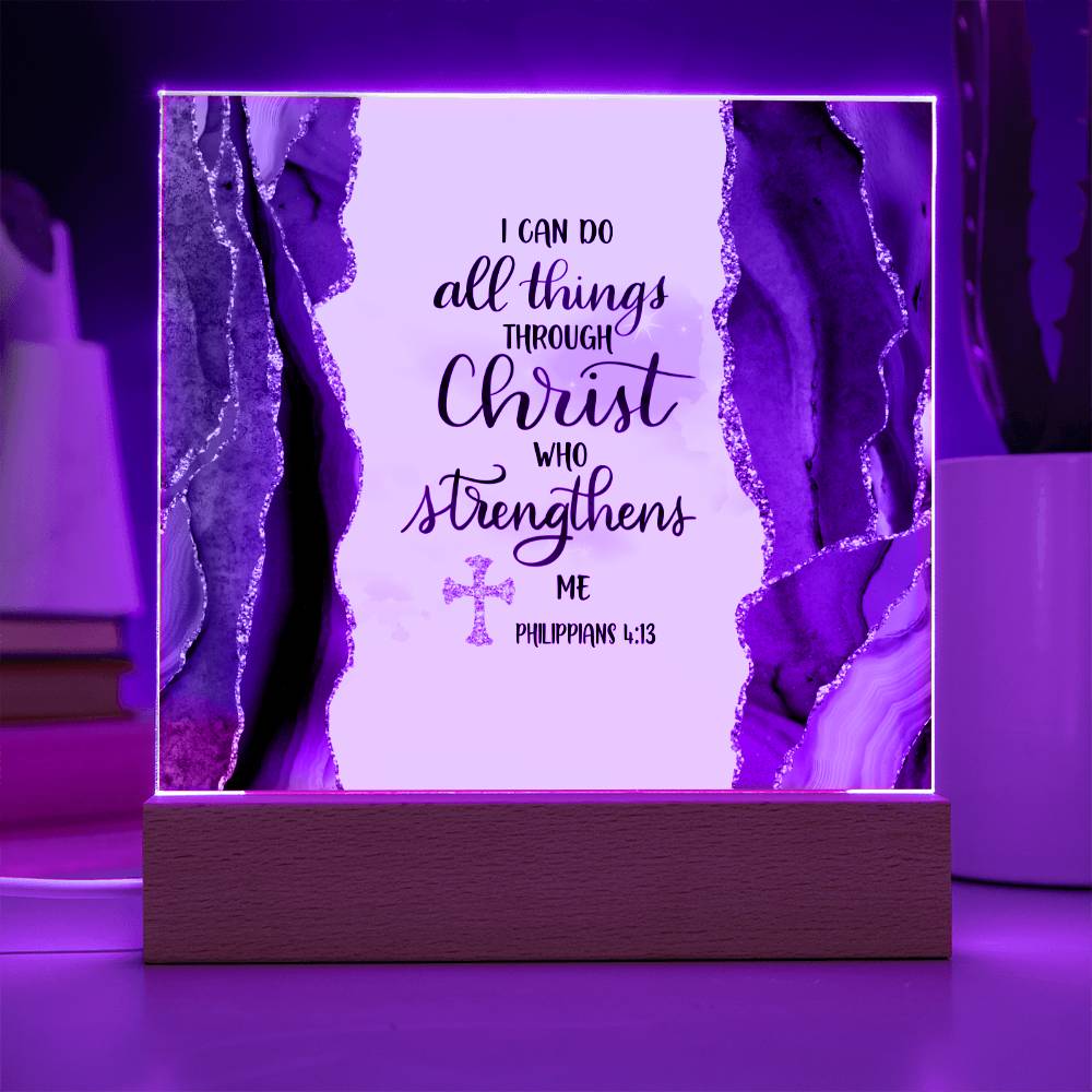 Printed Acrylic Plaque - I can do all things