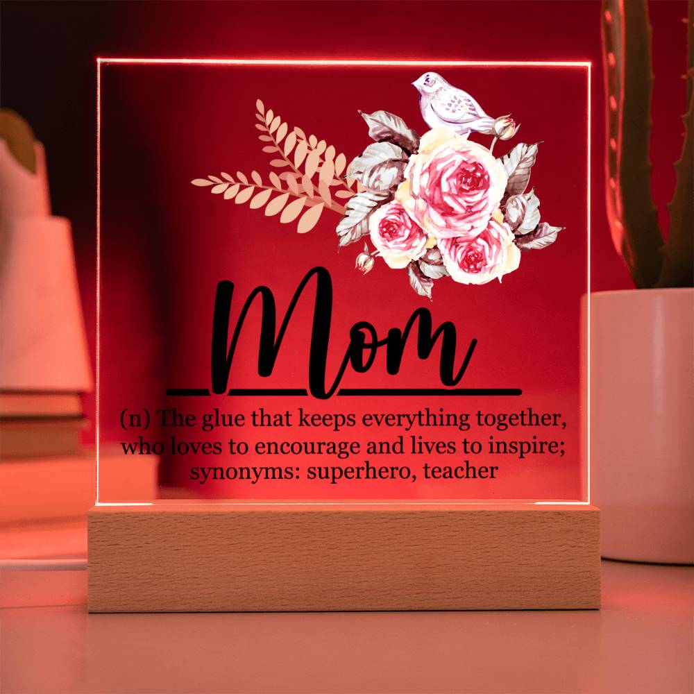 Mom Acrylic Plaque | Mom Definition | Mothers Day Gift