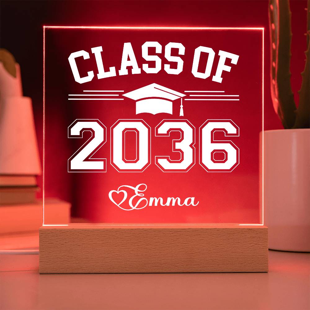 Class of 2036 - Printed Acrylic Plaque - Etsy Artwork Swapper