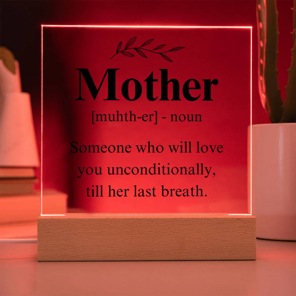 Mom Acrylic Plaque | Mom Definition | Mothers Day Gift