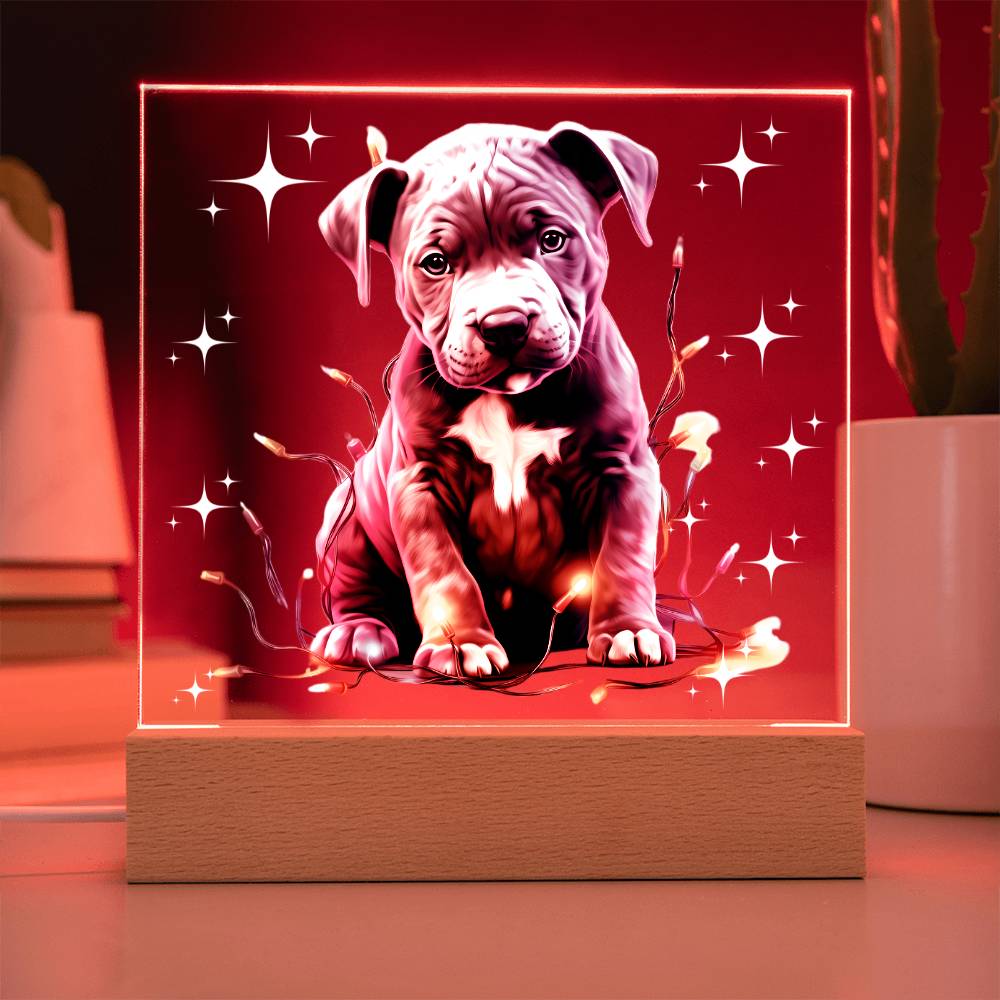 Pitbull Christmas Night Light