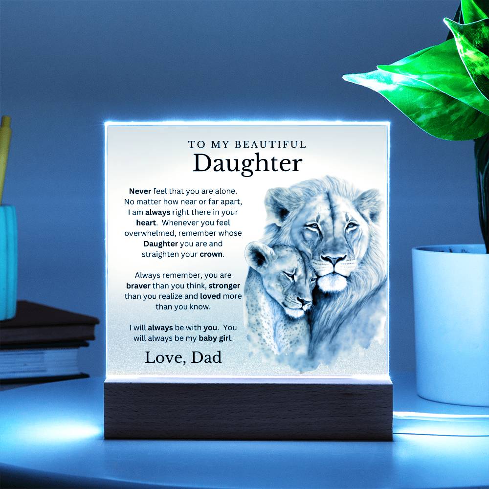 To My Beautiful Daughter - LED Acrylic Nightlight