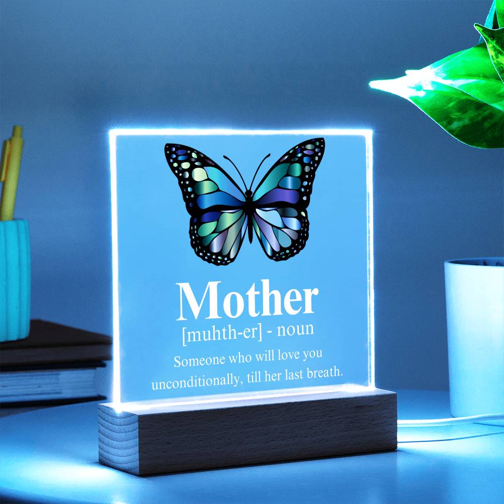 Acrylic Plaque for Mom | LED Night Light