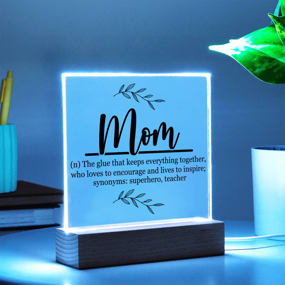 Mom Acrylic Plaque | Mom Definition | Mothers Day Gift