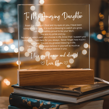 To My Amazing Daughter from Mom - LED Acrylic