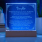 To My Beautiful Daughter from Mom and Dad- Engraved Acrylic Plaque - Always Remember