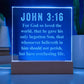 John  3:16 - Engraved Acrylic Plaque - LED Night Light