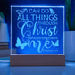 Engraved Acrylic LED Night Light - I Can Do All Things