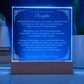 To Our Beautiful Daughter from Mom and Dad - Acrylic Plaque - Always Remember