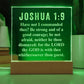 God is With You Joshua 1:9 - Engraved Acrylic Plaque - LED Night Light