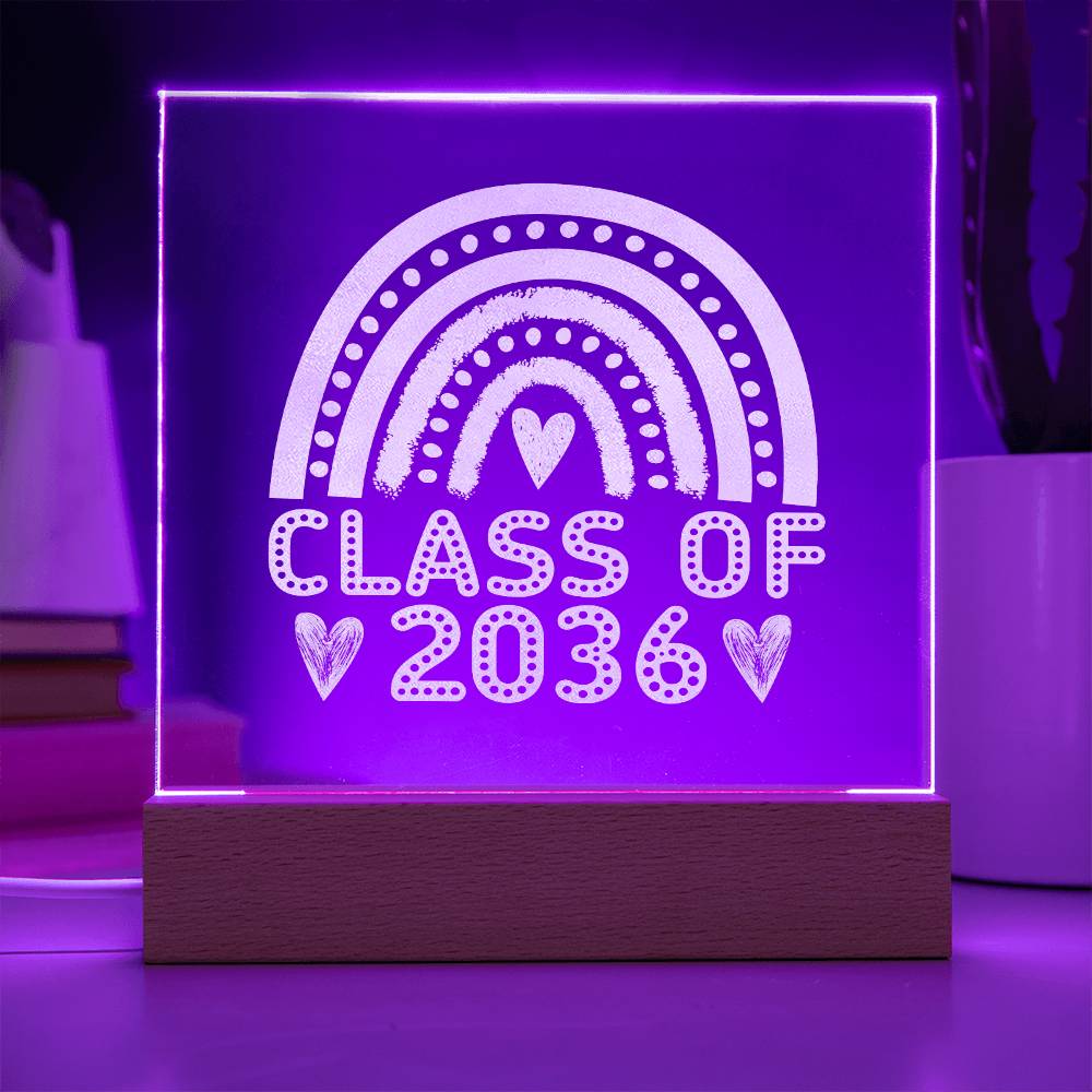 Class of 2036 |  Engraved Acrylic LED Plaque