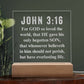 Engraved Acrylic Plaque - John 3:16