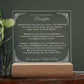 To Our Beautiful Daughter from Mom and Dad - Acrylic Plaque - Always Remember