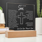 Engraved Acrylic Plaque - To Our Son - We Believe in You