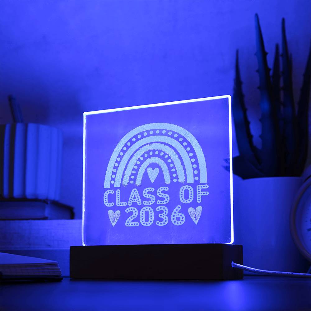 Class of 2036 |  Engraved Acrylic LED Plaque