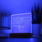 Engraved Acrylic LED  Night Light  -  Darling This Is Just A Chapter