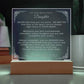 To Our Beautiful Daughter from Mom and Dad - Acrylic Plaque - Always Remember