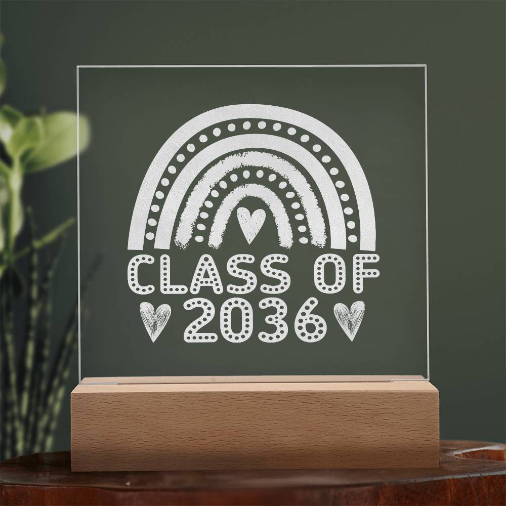 Class of 2036 |  Engraved Acrylic LED Plaque