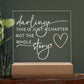 Engraved Acrylic LED  Night Light  -  Darling This Is Just A Chapter
