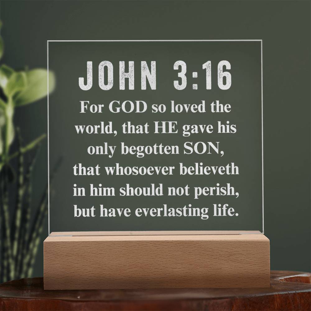 Printed Acrylic Plaque - Proverbs 3:5-6