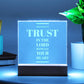 Trust in the Lord Proverbs 3:5 - Engraved Acylic Plaque - LED Night Light