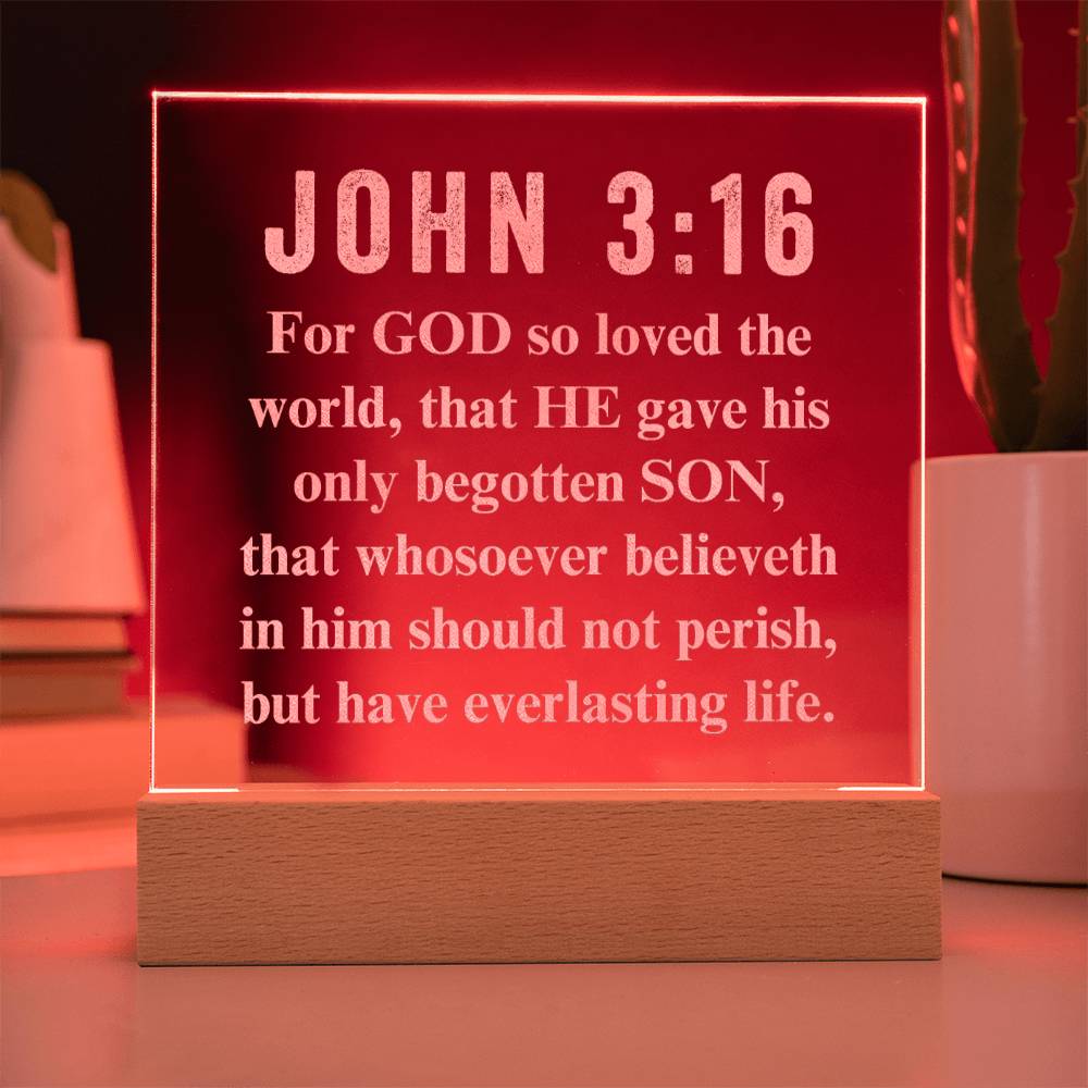 Printed Acrylic Plaque - Proverbs 3:5-6