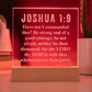 God is With You Joshua 1:9 - Engraved Acrylic Plaque - LED Night Light