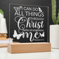 Engraved Acrylic LED Night Light - I Can Do All Things