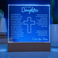 Engraved Acrylic Plaque - To My Daughter love Mom  - I Believe in You