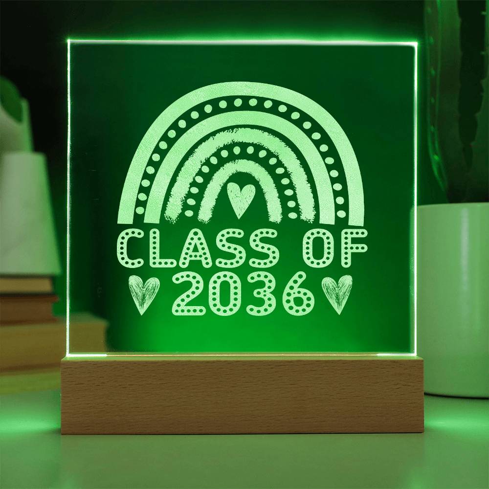 Class of 2036 |  Engraved Acrylic LED Plaque