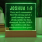 God is With You Joshua 1:9 - Engraved Acrylic Plaque - LED Night Light