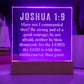 God is With You Joshua 1:9 - Engraved Acrylic Plaque - LED Night Light
