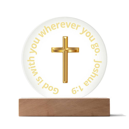 Printed Acrylic Plaque - LED Nightlight - God is With You