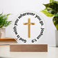 Printed Acrylic Plaque - LED Nightlight - God Is With You