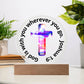 Printed Acrylic Plaque - LED Nightlight - God Is With You