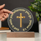 Printed Acrylic Plaque - LED Nightlight - God is With You