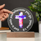 Printed Acrylic Plaque - LED Nightlight - God Is With You
