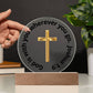 Printed Acrylic Plaque - LED Nightlight - God Is With You