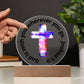 Printed Acrylic Plaque - LED Nightlight - God Is With You