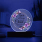 Printed Circle Acrylic Plaque - LED Light - Philippians 4 13