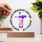 Printed Acrylic Plaque - LED Nightlight - God Is With You