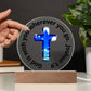 Printed Acrylic Plaque - LED Nightlight - God Is With You