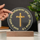 Printed Acrylic Plaque - LED Nightlight - God is With You