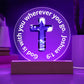 Printed Acrylic Plaque - LED Nightlight - God Is With You