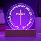 Printed Acrylic Plaque - LED Nightlight - God is With You