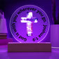 Printed Acrylic Plaque - LED Nightlight - God Is With You