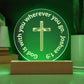 Printed Acrylic Plaque - LED Nightlight - God is With You